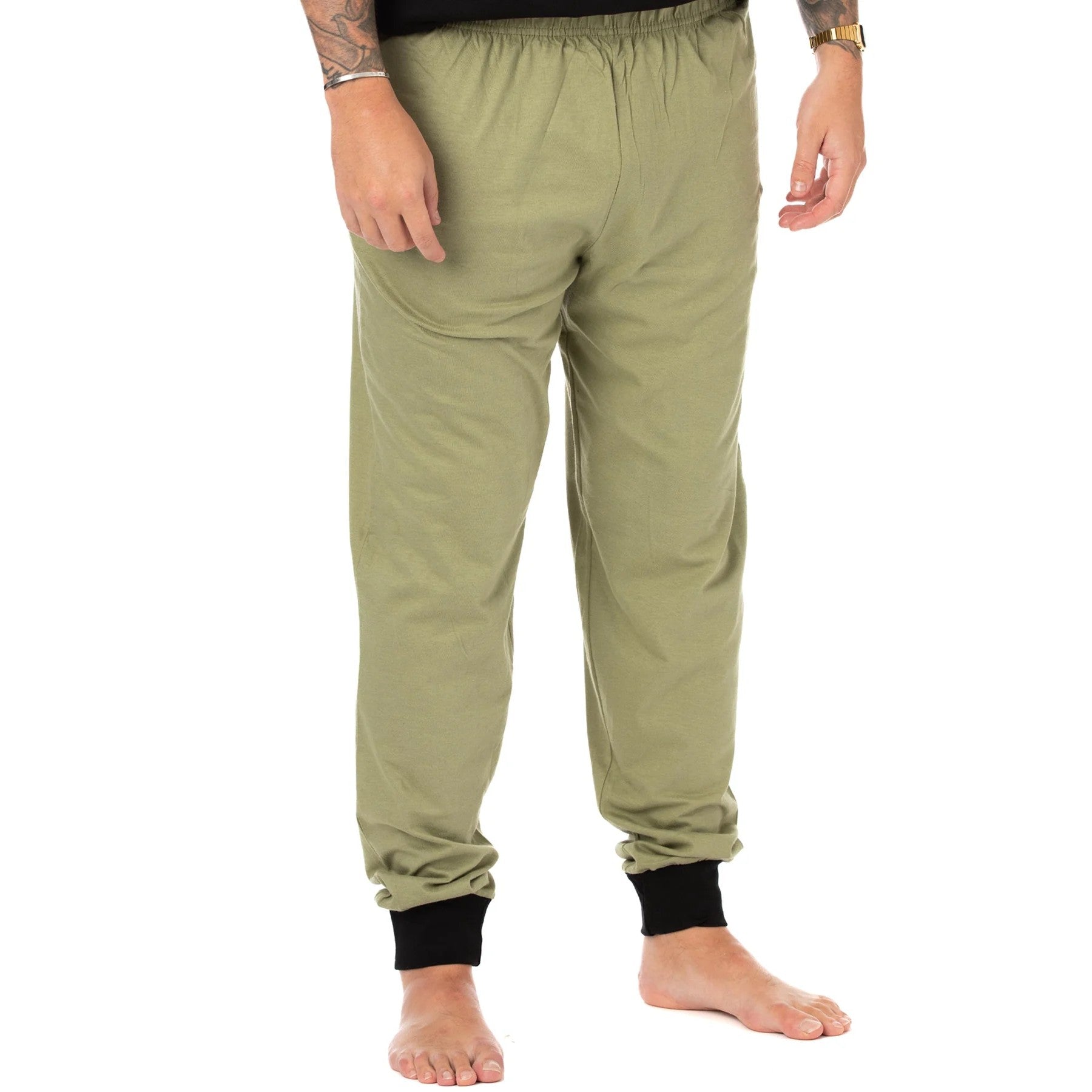 Black-Green - Side - Star Wars: The Mandalorian Mens Snack Time Long Pyjama Set
