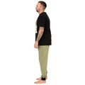 Black-Green - Close up - Star Wars: The Mandalorian Mens Snack Time Long Pyjama Set