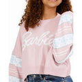 Pink-White - Lifestyle - Barbie Womens-Ladies Logo Cropped Jumper