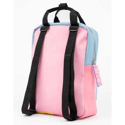 Pastel Pink-Blue - Back - Disney Childrens-Kids Daisy Duck Minnie Mouse Backpack