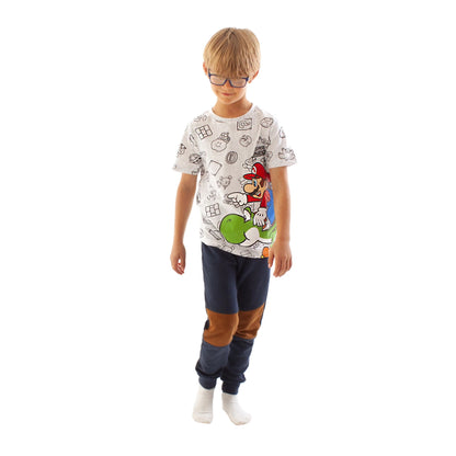 Grey - Lifestyle - Super Mario Boys Yoshi Marl T-Shirt