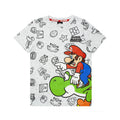Grey - Front - Super Mario Boys Yoshi Marl T-Shirt