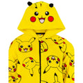 Yellow - Side - Pokemon Childrens-Kids Pikachu 3D Ears Sleepsuit