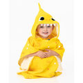 Yellow-White - Lifestyle - Baby Shark Childrens-Kids Repeat Print Hooded Towel