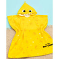 Yellow-White - Pack Shot - Baby Shark Childrens-Kids Repeat Print Hooded Towel