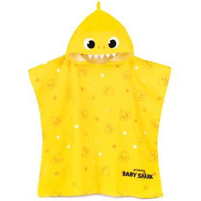 Yellow-White - Front - Baby Shark Childrens-Kids Repeat Print Hooded Towel