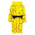 Yellow - Back - Pokemon Childrens-Kids Pikachu Front Pocket Robe