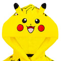 Yellow - Side - Pokemon Childrens-Kids Pikachu Front Pocket Robe
