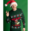 Green-Red - Pack Shot - Scooby Doo Mens Knitted Christmas Jumper