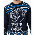 Blue-White - Side - Game Of Thrones Unisex Adult Stark Knitted Christmas Jumper