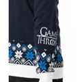 Blue-White - Pack Shot - Game Of Thrones Unisex Adult Stark Knitted Christmas Jumper