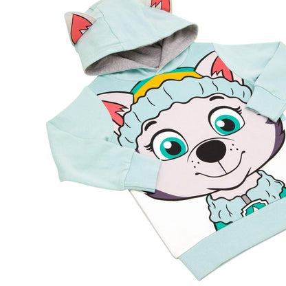 Blue-Green-Grey - Back - Paw Patrol Childrens-Kids Everest 3D Ears Hoodie