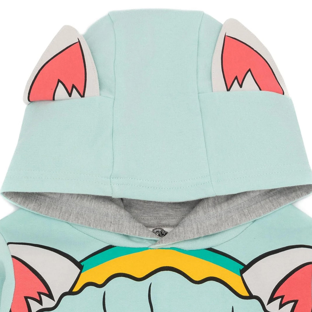 Blue-Green-Grey - Side - Paw Patrol Childrens-Kids Everest 3D Ears Hoodie