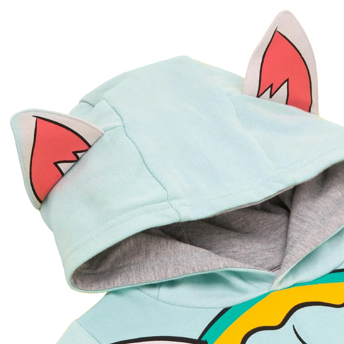 Blue-Green-Grey - Close up - Paw Patrol Childrens-Kids Everest 3D Ears Hoodie