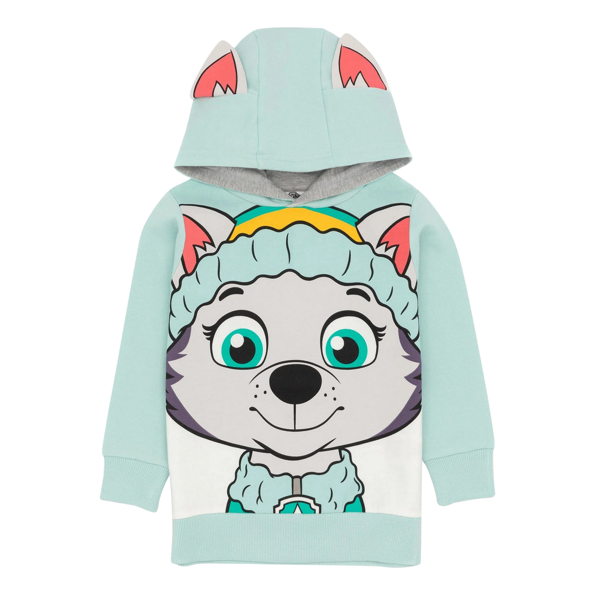 Blue-Green-Grey - Front - Paw Patrol Childrens-Kids Everest 3D Ears Hoodie