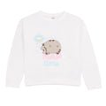 White-Blue - Side - Pusheen Girls Fleece Pyjama Set