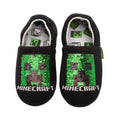Black-Red-Green - Side - Minecraft Boys Sequin Slippers