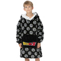 Black - Side - Dragon Ball Z Childrens-Kids VUddie Oversized Hoodie Blanket