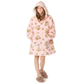 Pink - Close up - Pusheen Childrens-Kids VUddie Oversized Hoodie Blanket