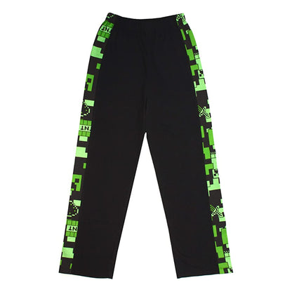 Black-Green - Pack Shot - Minecraft Boys Gamer Long Pyjama Set