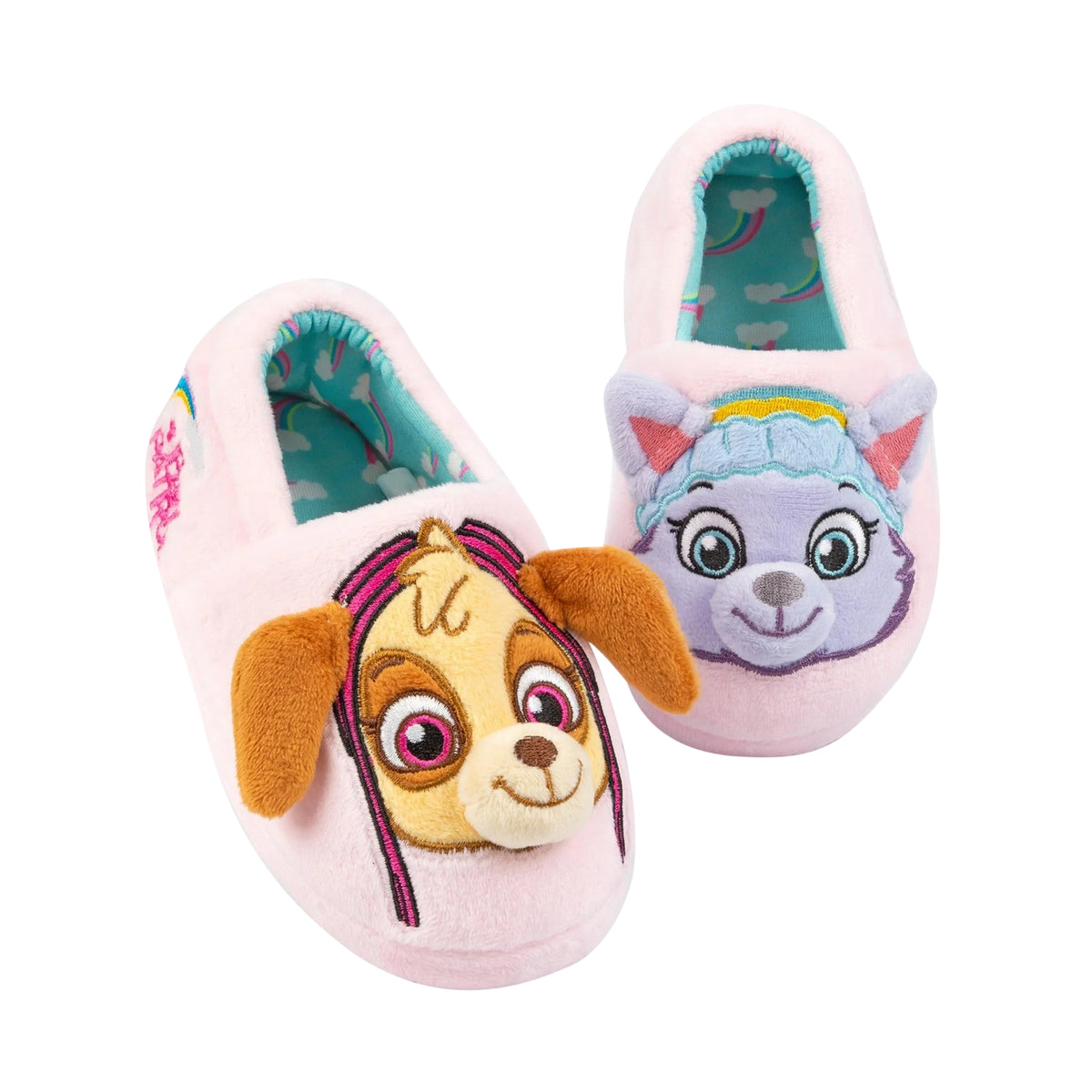 Pink-Blue - Back - Paw Patrol Girls Skye & Everest 3D Ears Slippers