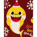 Maroon - Pack Shot - Baby Shark Childrens-Kids Knitted Christmas Jumper