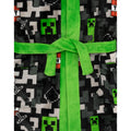 Black-Green-Grey - Side - Minecraft Boys Creeper TNT Dressing Gown