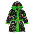 Black-Green-Grey - Front - Minecraft Boys Creeper TNT Dressing Gown