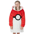 Red-White-Black - Lifestyle - Pokemon Childrens-Kids Oversized Hoodie Blanket