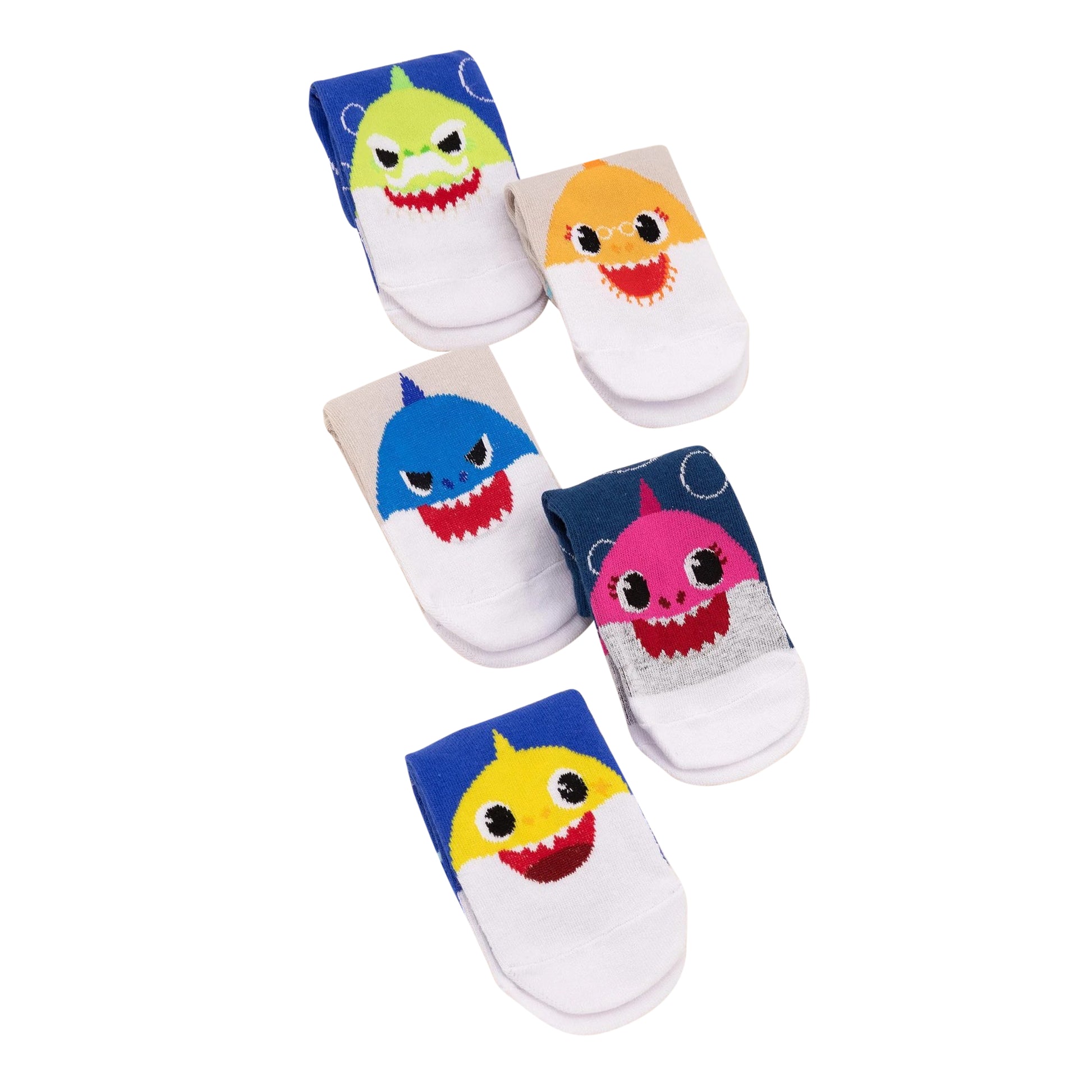 Multicoloured - Back - Baby Shark Childrens-Kids Socks (Pack Of 5)