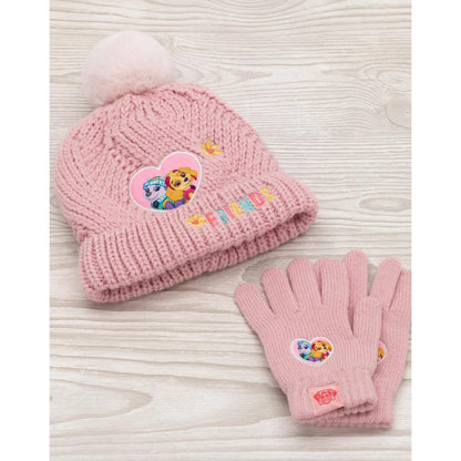 Pink - Lifestyle - Paw Patrol Girls Friends Knitted Hat And Gloves Set
