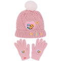 Pink - Front - Paw Patrol Girls Friends Knitted Hat And Gloves Set