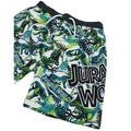 Green-Black-White - Side - Jurassic World Boys Dinosaur Swim Shorts