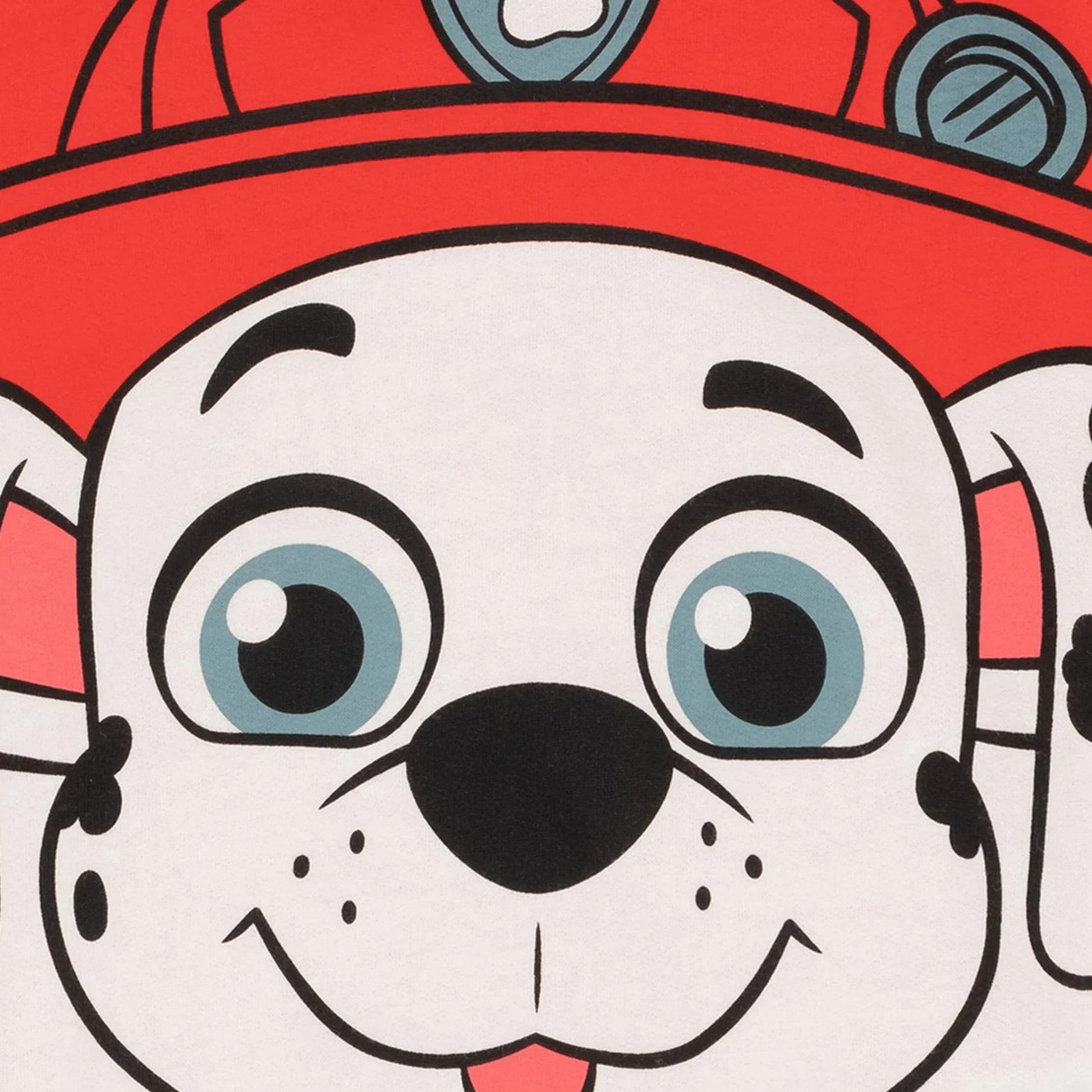 Red-White - Close up - Paw Patrol Childrens-Kids Marshall 3D Ears Hoodie