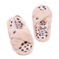 Pink - Side - Barbie Girls Faux Fur Slip-on Slippers