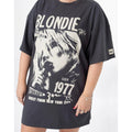 Charcoal Grey - Side - Blondie Womens-Ladies Oversized T-Shirt Dress