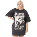 Charcoal Grey - Front - Blondie Womens-Ladies Oversized T-Shirt Dress