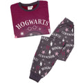 Maroon-Grey - Back - Harry Potter Girls Long-Sleeved Pyjama Set
