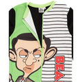 Green-White-Black - Pack Shot - Mr Bean Childrens-Kids Sleepsuit