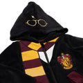 Black - Side - Harry Potter Childrens-Kids Gryffindor Sleepsuit