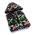 Black-Green - Back - Minecraft Childrens-Kids All-Over Print Sleepsuit