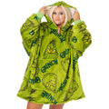 Green - Side - The Grinch Unisex Adult Oversized Hoodie Blanket