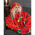 Red - Close up - Friends Unisex Adult Oversized Hoodie Blanket
