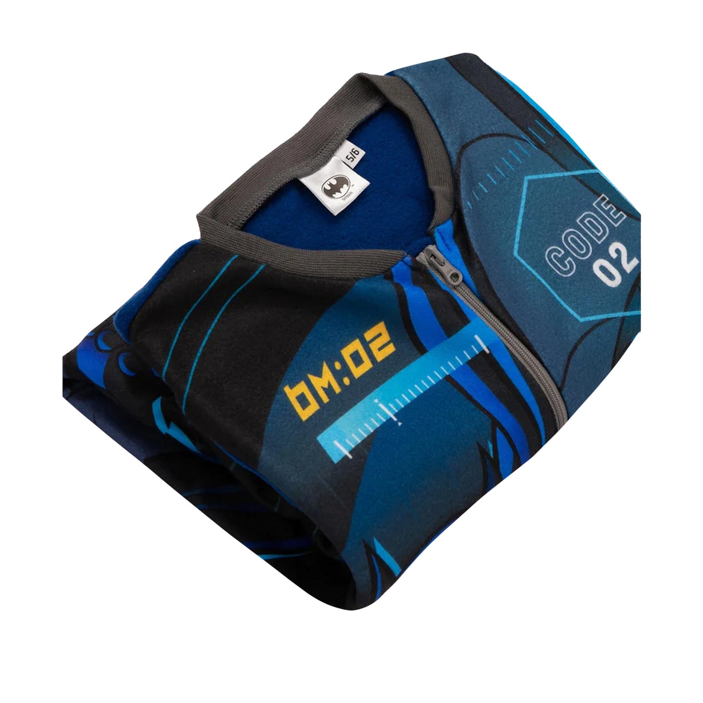 Black-Blue - Side - Batman Childrens-Kids Sleepsuit