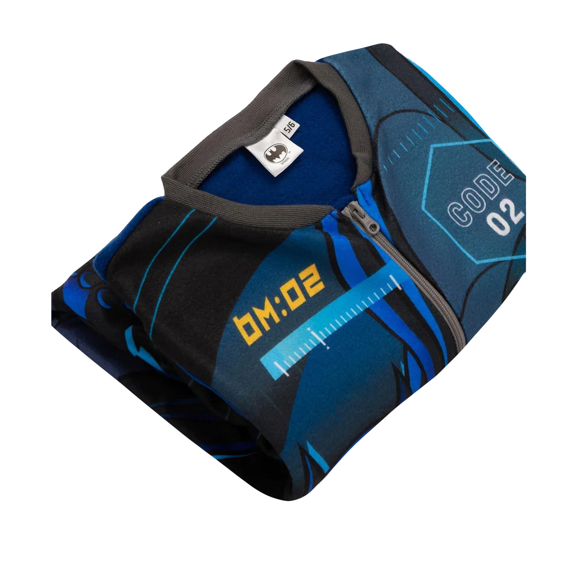 Black-Blue - Side - Batman Childrens-Kids Sleepsuit