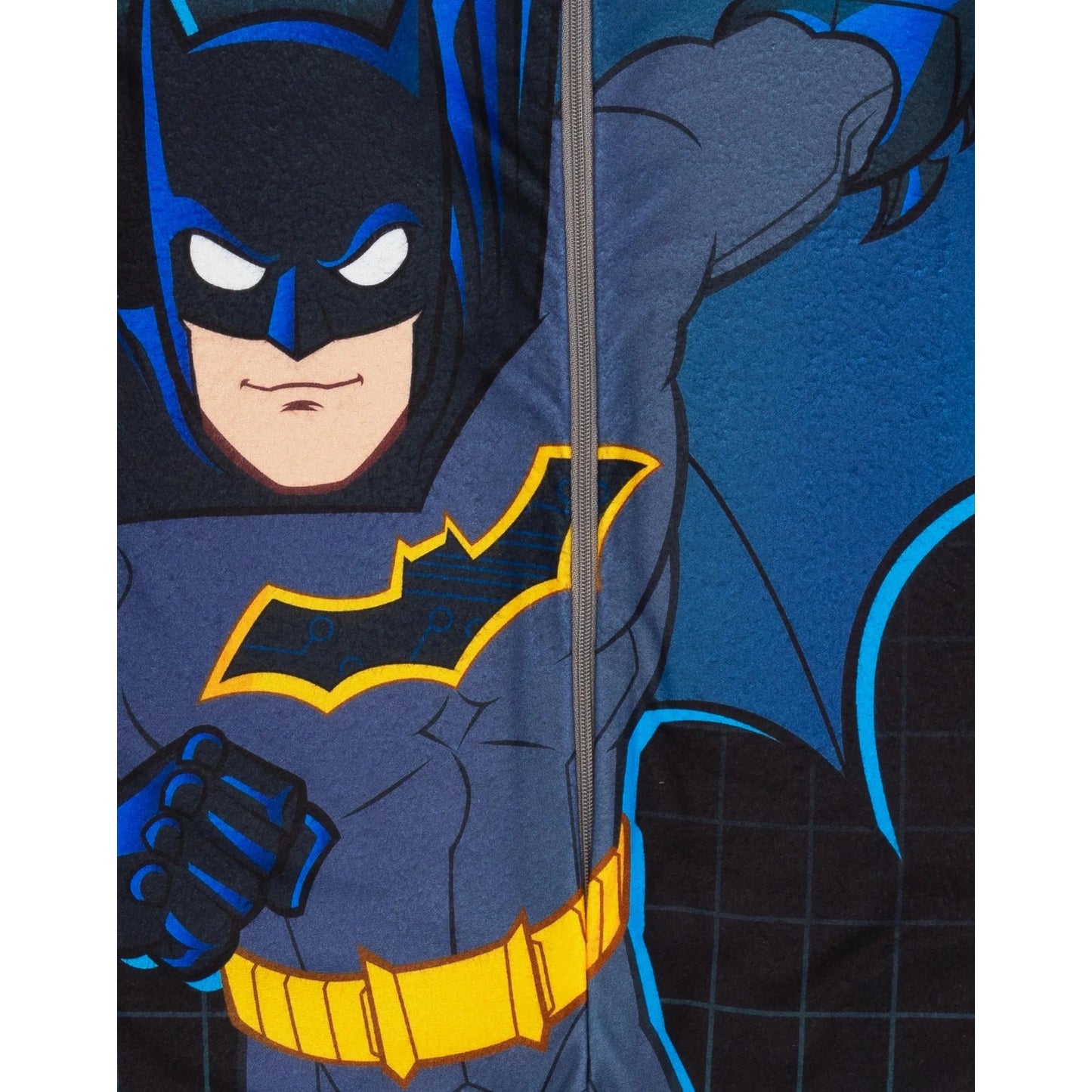 Black-Blue - Close up - Batman Childrens-Kids Sleepsuit