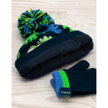 Blue-Green - Pack Shot - Peppa Pig Childrens-Kids George Pig Hat And Gloves Set