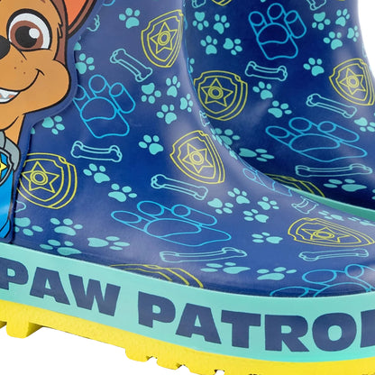 Blue-Yellow - Pack Shot - Paw Patrol Boys Chase Wellington Boots