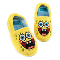 Yellow-Blue - Front - SpongeBob SquarePants Mens Face Slippers