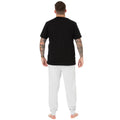 Black-White-Grey - Back - Star Wars: The Mandalorian Mens Splattered Pyjama Set
